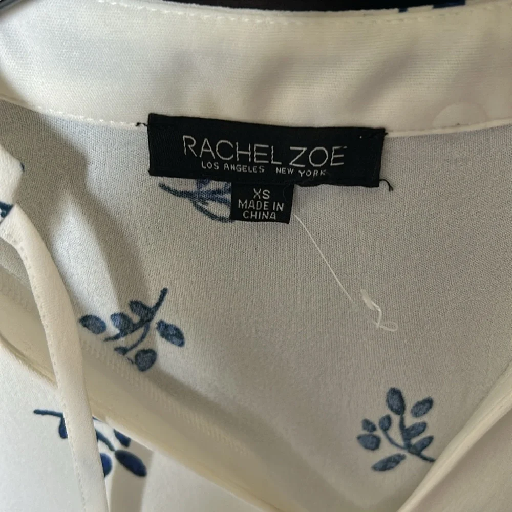 Rachel Zoe White and Blue Long Sleeve Dress - Picture 5 of 5